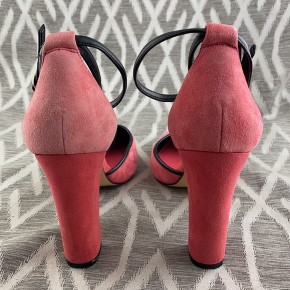 White House Black Market Mary Jane Pumps Pink & Black - Picture 3 of 6